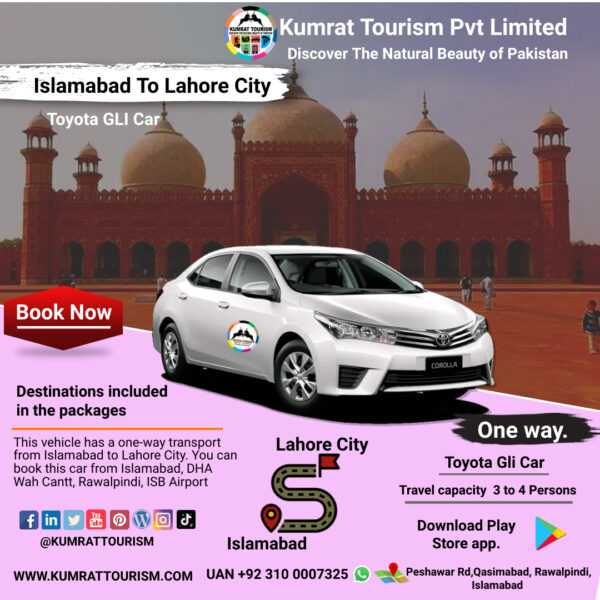 Islamabad To Lahore Rent Car