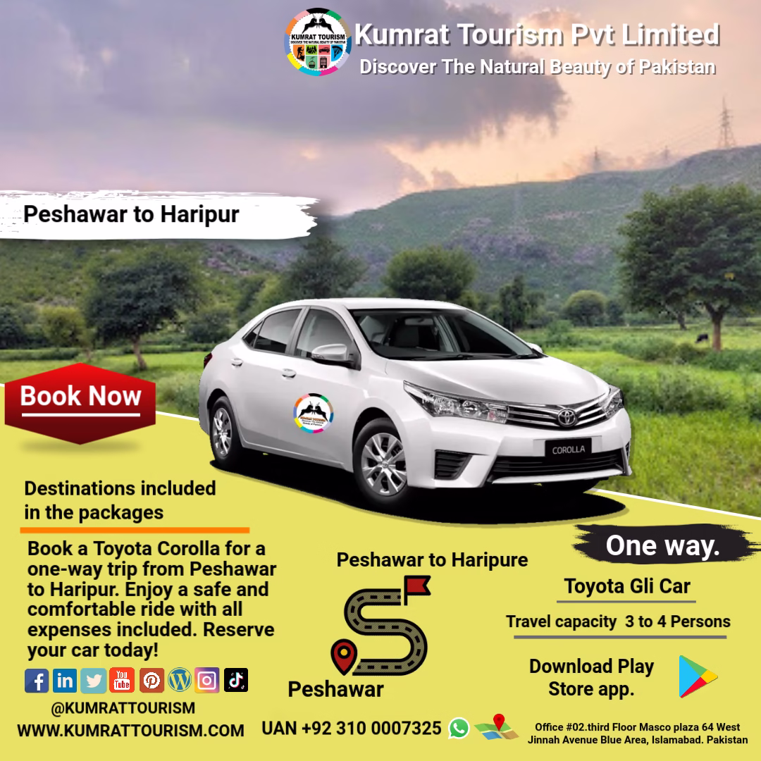 Peshawar to Haripur Rent Car