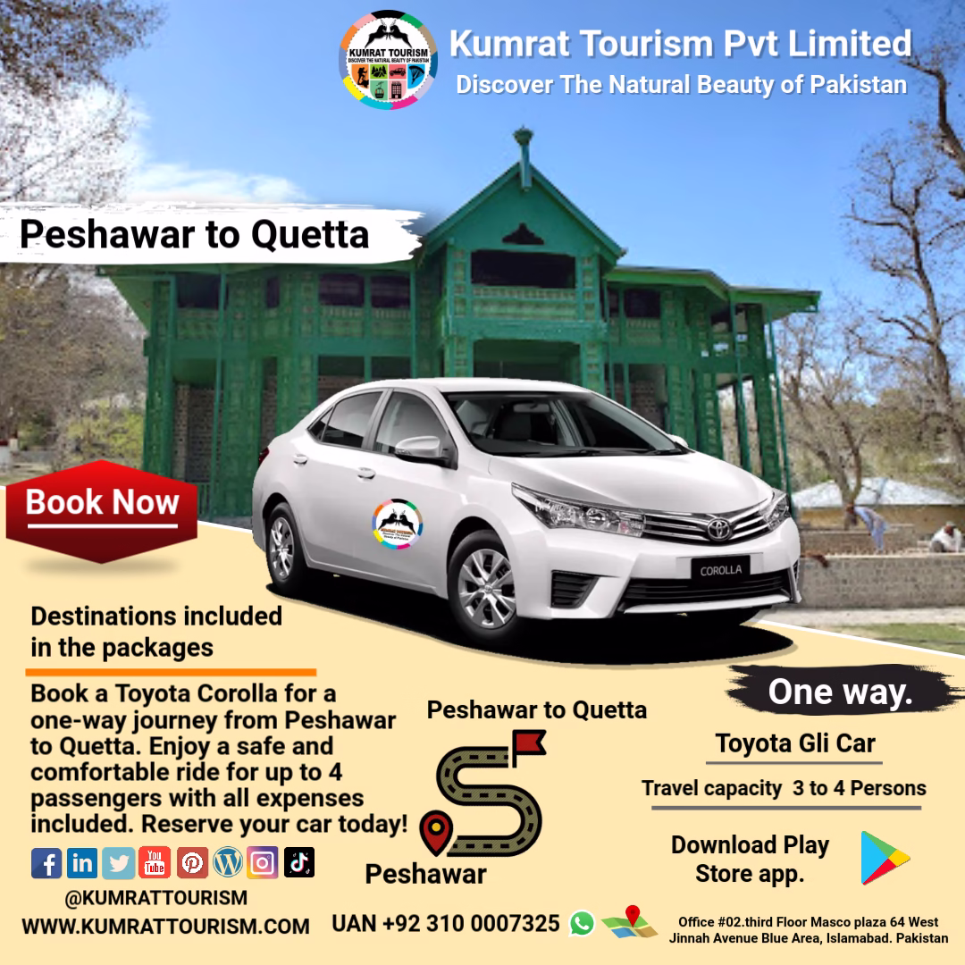 Peshawar to Quetta Car Rental