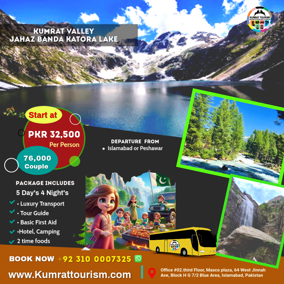 5 Days 4 Nights Kumrat Valley Adventure Tour Guided Group Trip with Jeep & Coaster Pickup from Islamabad Peshawar